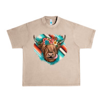French Oak highland cow serape Urban Heavy Tee - JahusDesignShop