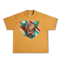 Peanut Butter highland cow serape Urban Heavy Tee - JahusDesignShop