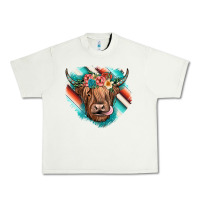 Pistachio highland cow serape Urban Heavy Tee - JahusDesignShop