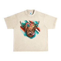 Sandshell highland cow serape Urban Heavy Tee - JahusDesignShop