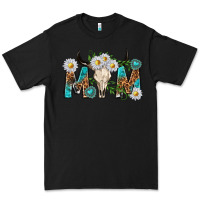 Black mom with bull skull Premium Tee - texasbilliewilder