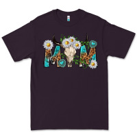 Plum mom with bull skull Premium Tee - texasbilliewilder
