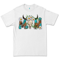 White mom with bull skull Premium Tee - texasbilliewilder