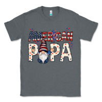Charcoal Heather american papa with gnome Classic Tee - NancyCooperArtShop