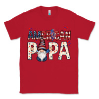 Red american papa with gnome Classic Tee - NancyCooperArtShop