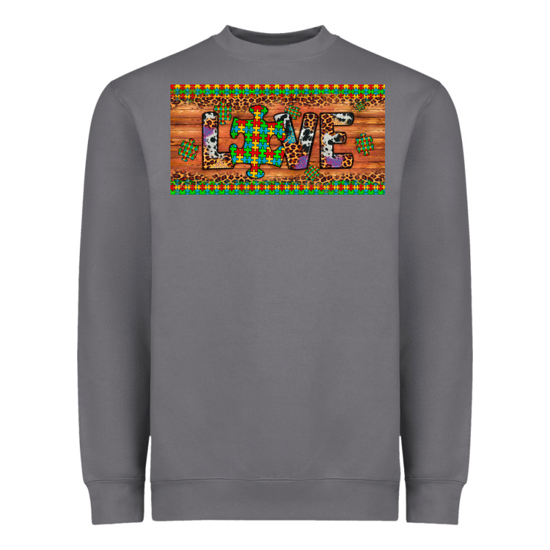 Love Autism Awareness License Plate Heavyweight Sweatshirt by Artiststas | Teevron