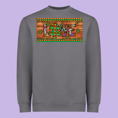 Love Autism Awareness License Plate Heavyweight Sweatshirt Designed By Artiststas