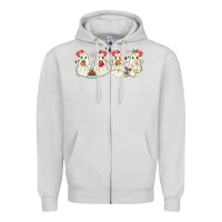 Dove Grey pantasmas mexican christmas ghosts Zipper Hoodie - MaliasSmallBusiness