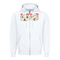 White pantasmas mexican christmas ghosts Zipper Hoodie - MaliasSmallBusiness