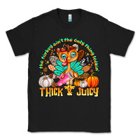 Black The Turkey Ain’t The Only Thing Lookin Thick & J Classic Tee - CowhideDigitalArt