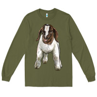 Army Green baby boer goat Long Sleeve Tee - LillyAllenDesigns