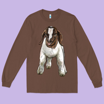 Baby Boer Goat Long Sleeve Tee Designed By Lillyallendesigns