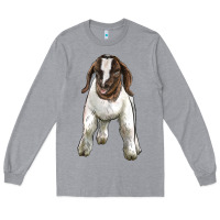 Heather Grey baby boer goat Long Sleeve Tee - LillyAllenDesigns