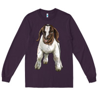 Plum baby boer goat Long Sleeve Tee - LillyAllenDesigns