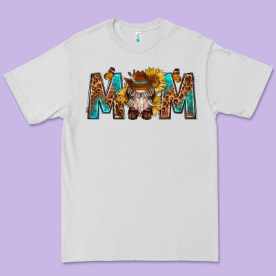 Mom With Bull Skull Premium Tee Designed By Texasbilliewilder