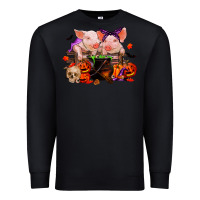 Black halloween pigs Premium Sweatshirt - RanaPortraitStore