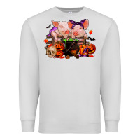 Dove Grey halloween pigs Premium Sweatshirt - RanaPortraitStore