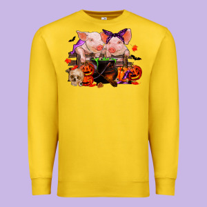 Halloween Pigs Premium Sweatshirt Designed By Ranaportraitstore