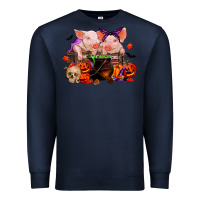 Navy halloween pigs Premium Sweatshirt - RanaPortraitStore