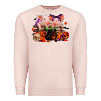 Pale Pink halloween pigs Premium Sweatshirt - RanaPortraitStore