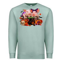 Seafoam halloween pigs Premium Sweatshirt - RanaPortraitStore