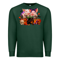 Sports Green halloween pigs Premium Sweatshirt - RanaPortraitStore