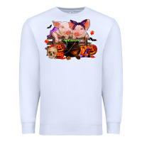 White halloween pigs Premium Sweatshirt - RanaPortraitStore