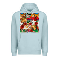 Blue Mist mexican  seamless pattern Premium Hoodie - texasbilliewilder