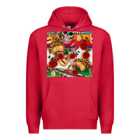 Cardinal mexican  seamless pattern Premium Hoodie - texasbilliewilder