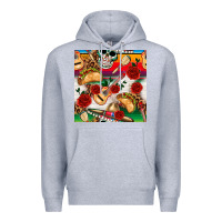 Heather Grey mexican  seamless pattern Premium Hoodie - texasbilliewilder