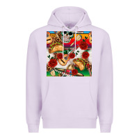 Lilac mexican  seamless pattern Premium Hoodie - texasbilliewilder