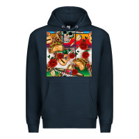 Navy mexican  seamless pattern Premium Hoodie - texasbilliewilder