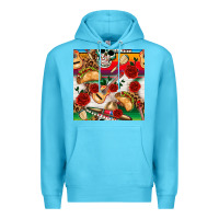 Ocean Blue mexican  seamless pattern Premium Hoodie - texasbilliewilder