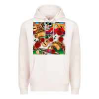 Pale Pink mexican  seamless pattern Premium Hoodie - texasbilliewilder