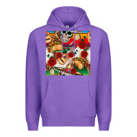 Purple mexican  seamless pattern Premium Hoodie - texasbilliewilder