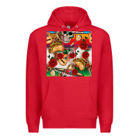 Red mexican  seamless pattern Premium Hoodie - texasbilliewilder