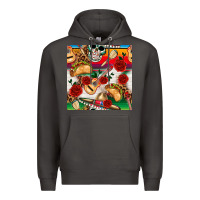 Smoke mexican  seamless pattern Premium Hoodie - texasbilliewilder