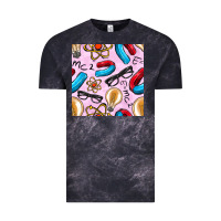 Cloud Black physics seamless pattern Vintage Tee - BundleAndBundleShop