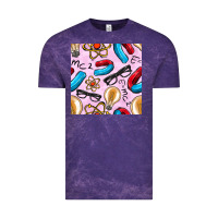Cloud Purple physics seamless pattern Vintage Tee - BundleAndBundleShop