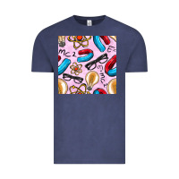 Vintage Denim physics seamless pattern Vintage Tee - BundleAndBundleShop
