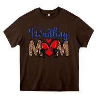 Chocolate Brown wrestling mom Heavy Core Tee - Zillion Design Studio