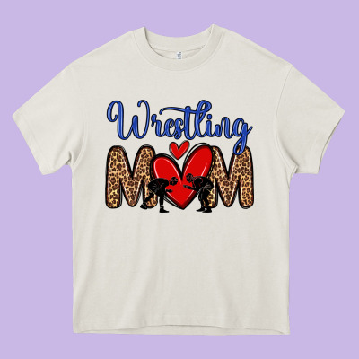 Wrestling Mom Heavy Core Tee Designed By Zillion Design Studio