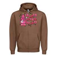 Chestnut pink christmas fa la la Zipper Hoodie - MaliasSmallBusiness