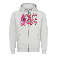 Dove Grey pink christmas fa la la Zipper Hoodie - MaliasSmallBusiness