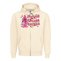 Sandshell pink christmas fa la la Zipper Hoodie - MaliasSmallBusiness