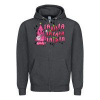 Smoke pink christmas fa la la Zipper Hoodie - MaliasSmallBusiness