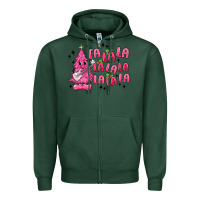 Sports Green pink christmas fa la la Zipper Hoodie - MaliasSmallBusiness