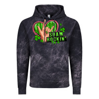Cloud Black shamrockin' rock n roll female hand Vintage Hoodie - Artiststas