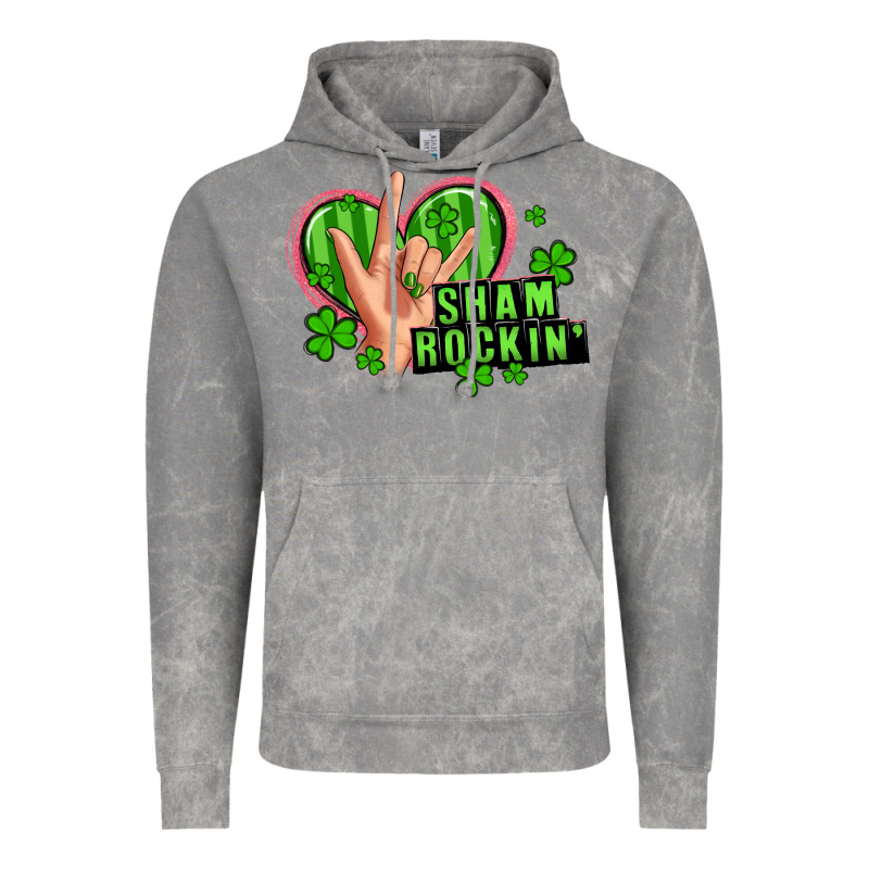 Shamrockin' Rock N Roll Female Hand Vintage Hoodie by Artiststas | Teevron
