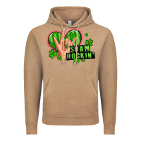 Vintage Coffee shamrockin' rock n roll female hand Vintage Hoodie - Artiststas